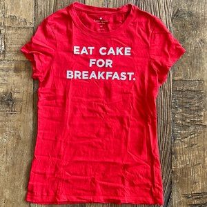 Kate Spade "Eat Cake For Breakfast" signature tee